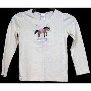 2006 Gymboree Park City Luxe White Sweet Pony Playful Shirt sz 6 8  NWT Cute